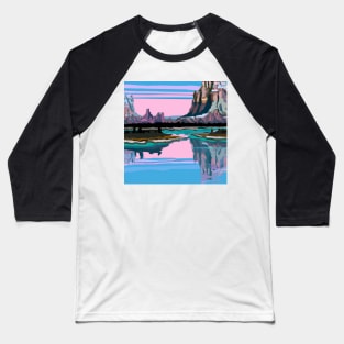 Scenic Mountain View Baseball T-Shirt